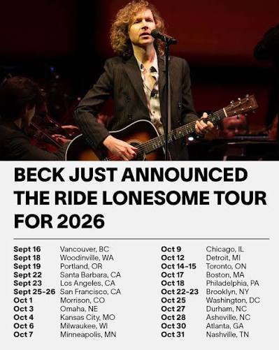 Beck tour poster — 2026